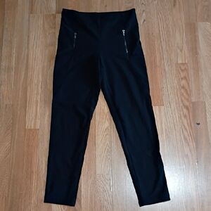 Athleta Black High-Rise Skinny Ponte Pants with Zip Pockets